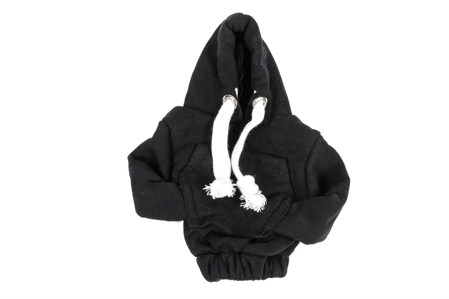 Schaltknaufhülle Hoodie-Style (Schwarz, weiße Kordel) Foto 3