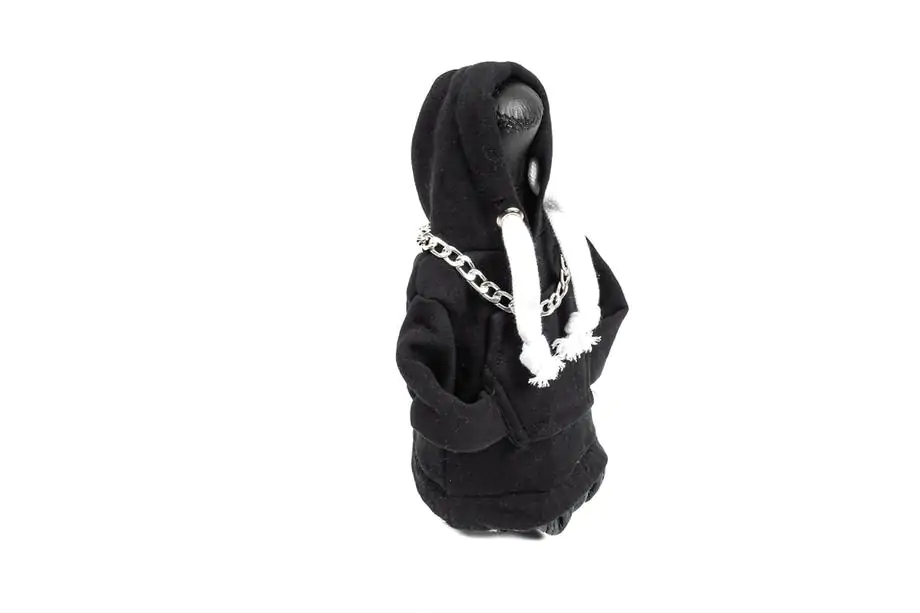 Schaltknaufhülle Hoodie-Style (Schwarz, weiße Kordel) Foto 2