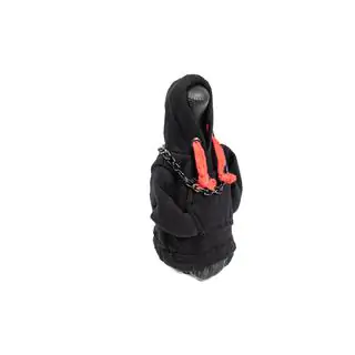 Schaltknaufmanschette Hoodie-Style (Schwarz, rotes Band) Foto 2
