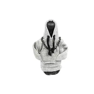 Schaltknauf Abdeckung Hoodie (grau, schwarzes Kordelband) Foto 1