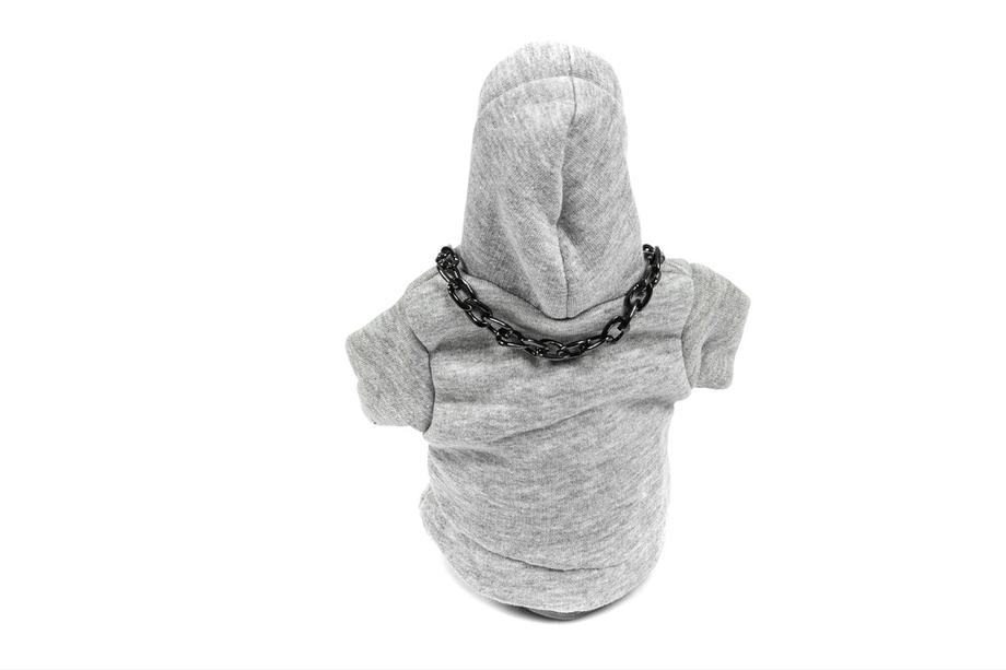 Schaltknauf Abdeckung Hoodie (grau, schwarzes Kordelband) Foto 4