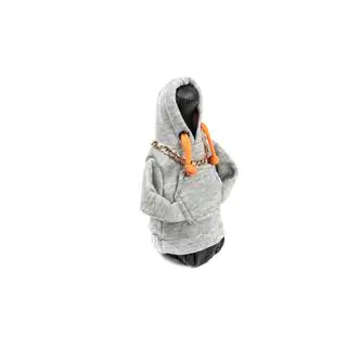 Schaltknauf Abdeckung Hoodie (grau, orange Kordel) Foto 2