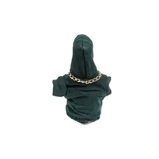 Schaltknaufhülle Hoodie-Style (grün, orangefarbene Kordel) Foto 4