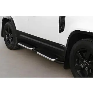 Seitliche Trittbretter OEM Silver (für 110/130, 2 Stk.)
