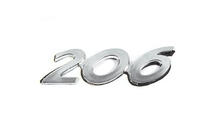 Peugeot 206 1998-2024 Emblem 206 (90mm x 25mm) Foto 1