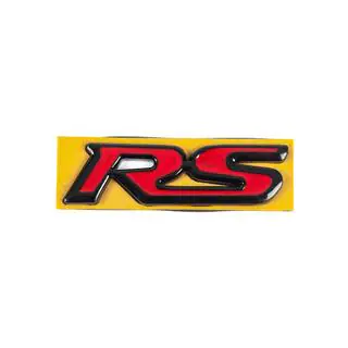 Emblem RS rot-schwarz (95mm x 25mm) Foto 1