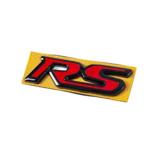 Emblem RS rot-schwarz (95mm x 25mm) Foto 2