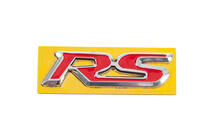 Honda Emblem RS rot mit Chrom (95mm x 25mm) Foto 1