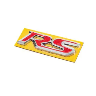 Emblem RS rot mit Chrom (95mm x 25mm) Foto 2