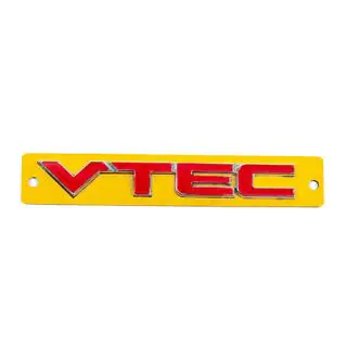Emblem VTEC rot mit Chrom (110mm x 15mm) Foto 1