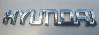 Hyundai Schriftzug Hyundai (10.0cm x 1.5cm) Foto 3