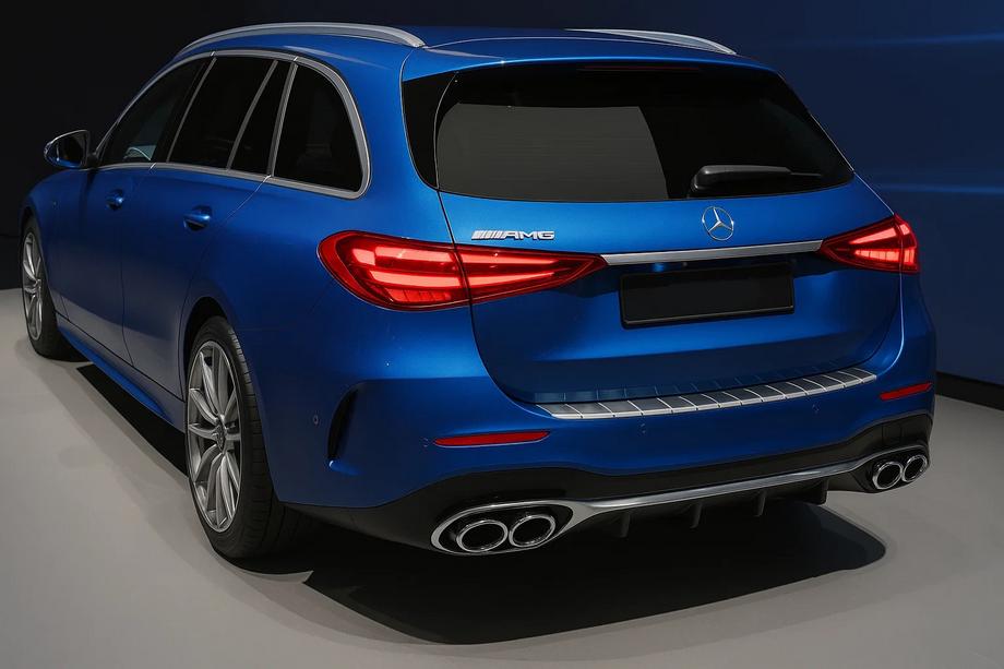 Mercedes C-class W206 2022- Heckstoßstangenschutz Carmos matt (SW, Edelstahl) Image