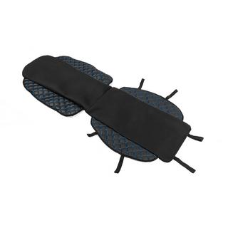 Autositzauflage ECO und Stoff (1 Stk, Schwarz mit blauer Naht + Stoff) Foto 2