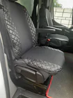Autositzauflage ECO und Stoff (1 Stk, Schwarz mit schwarzer Naht + Stoff) Foto 3