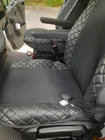 Autositzauflage ECO und Stoff (1 Stk, Schwarz mit schwarzer Naht + Stoff) Foto 4