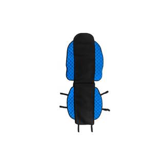 Autositzauflage ECO und Stoff (1 Stk, Blau mit schwarzer Naht + Stoff) Foto 1