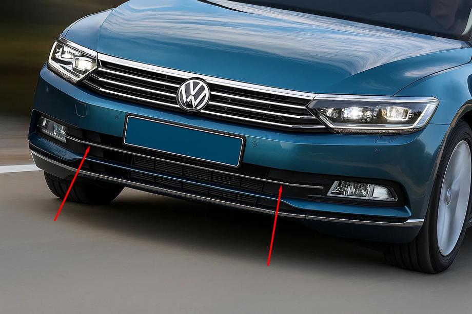 Volkswagen Jetta 2011-2018 Stoßstangengrill Abdeckungen 2014-2018 OmsaLine Edelstahl Image