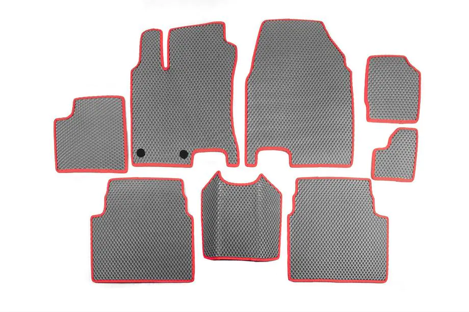 Nissan Qashqai 2010-2014 EVA Fußmatten für +2 (3 Reihen, grau) Image