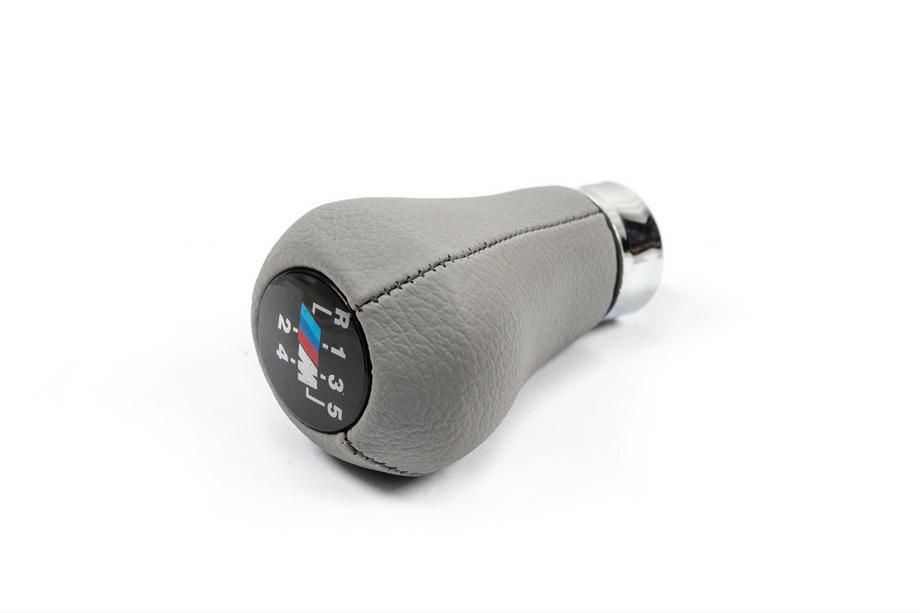 BMW 5 Series E34 1988-1995 Schaltknauf OEM (Kunstleder, grau glatt) Image