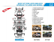 Lexus LX570/450d 2008-2022 Facelift Bodykit auf LX600 Foto 2