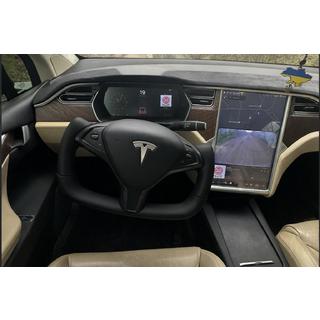 Lenkrad im Schiffsdesign (Kunstleder und Carbon-Einsätze) Tesla Model X 2015- Foto 1