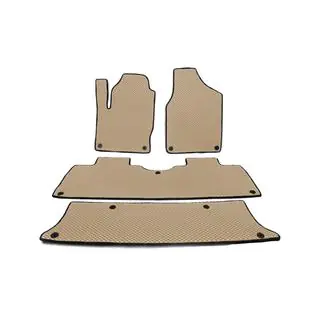 EVA Fußmatten (3 Reihen, Beige)