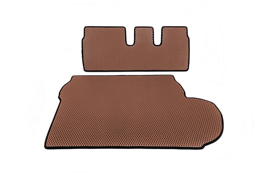 Mitsubishi Outlander 2006-2012 Kofferraummatte (EVA, Braun) 7-Sitzer Ohne Subwoofer Image