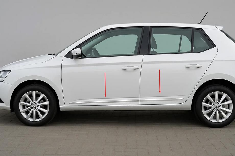 Skoda Fabia 2014-2021 Türleisten Edelstahl (4 Stück) Image
