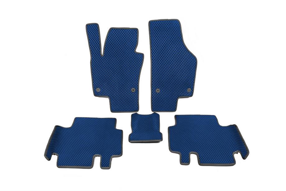 Volkswagen Sharan 2010-2023 EVA Fußmatten Polyurethan (2 Reihen, Blau) Image