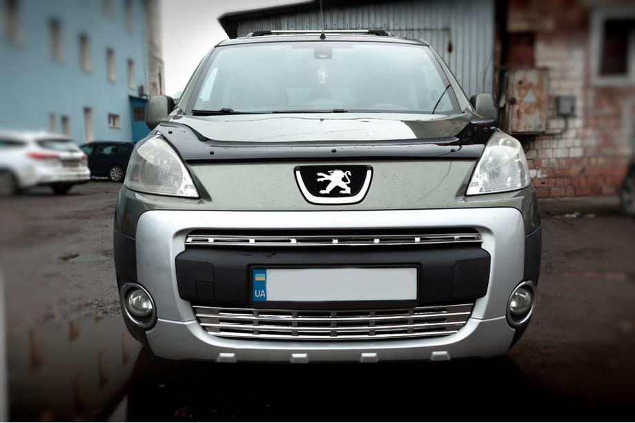 Peugeot Partner Tepee 2008-2018 Grillabdeckungen (2-tlg., Edelstahl) OmsaLine - Italienischer Edelstahl Image