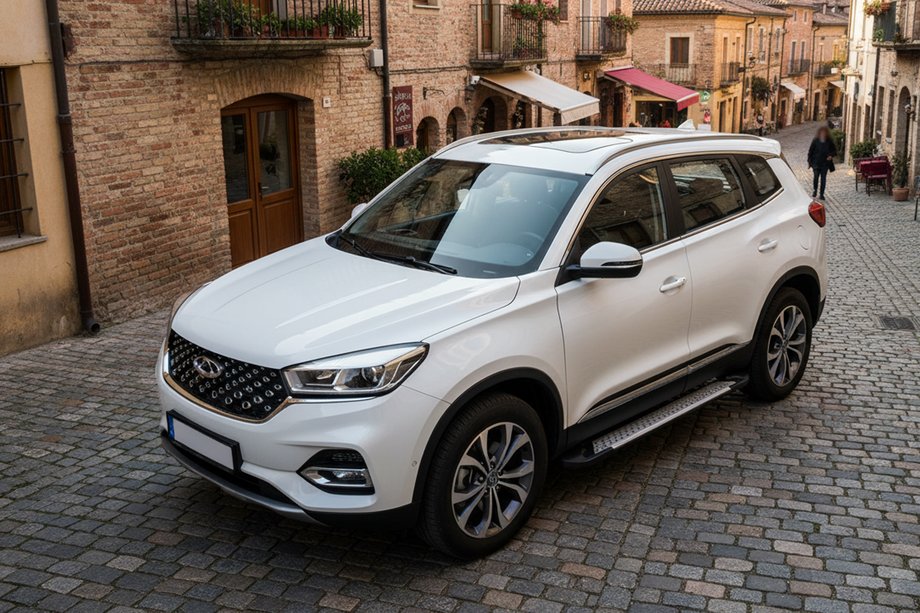 Chery Tiggo 8 2017- Trittbretter Allmond Grey (2 Stk., Aluminium) Image
