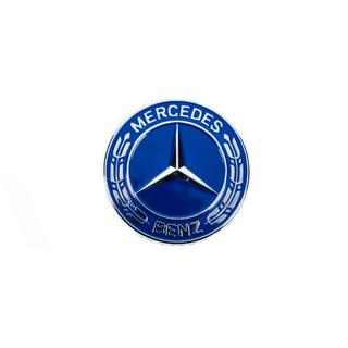Abdeckung statt Emblem auf Motorhaube Mercedes (blau, 57mm) Foto 2