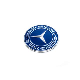 Abdeckung statt Emblem auf Motorhaube Mercedes (blau, 57mm) Foto 1