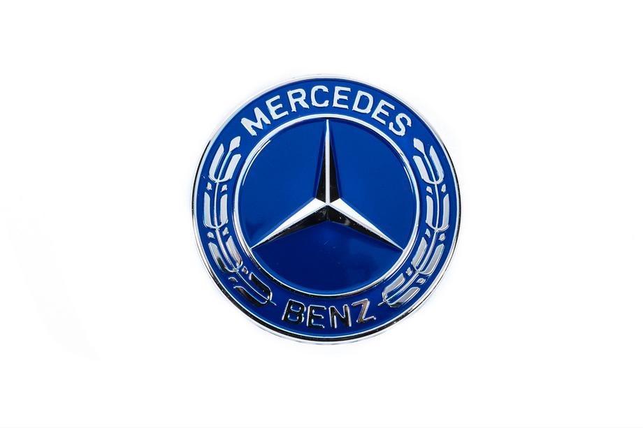 Mercedes-Benz Abdeckung statt Emblem auf Motorhaube Mercedes (blau, 57mm) Foto 2