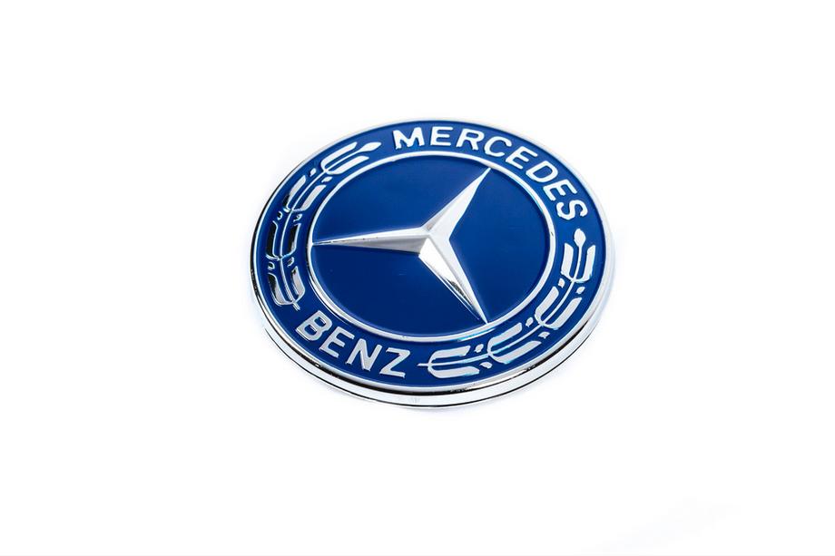 Mercedes-Benz Abdeckung statt Emblem auf Motorhaube Mercedes (blau, 57mm) Foto 1