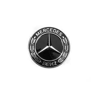 Abdeckung statt Emblem auf Motorhaube Mercedes (schwarz, 57mm) Foto 2