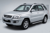 Kia Sportage 2004-2010 Trittbretter Shining V1 (2 Stk., Aluminium) Foto 1