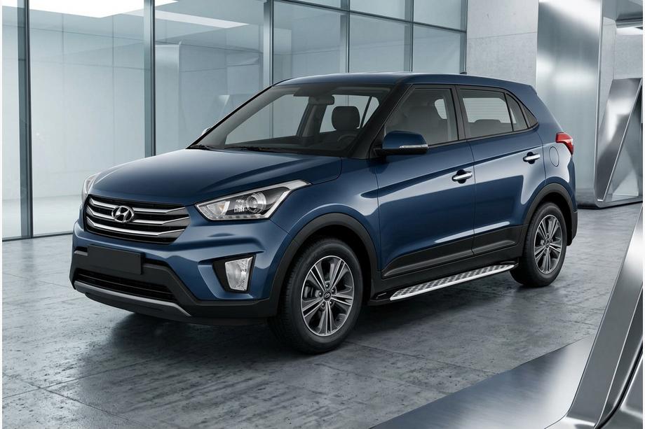 Hyundai Creta 2014-2020 Trittbretter Shining V1 (2 Stk., Aluminium) Image