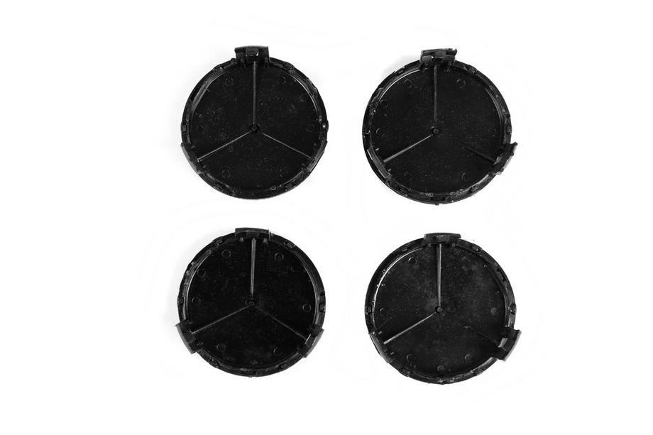 Mercedes-Benz Felgendeckel 71/74 mm ohne Ring (4 Stk, Schwarz Glanz) Foto 3