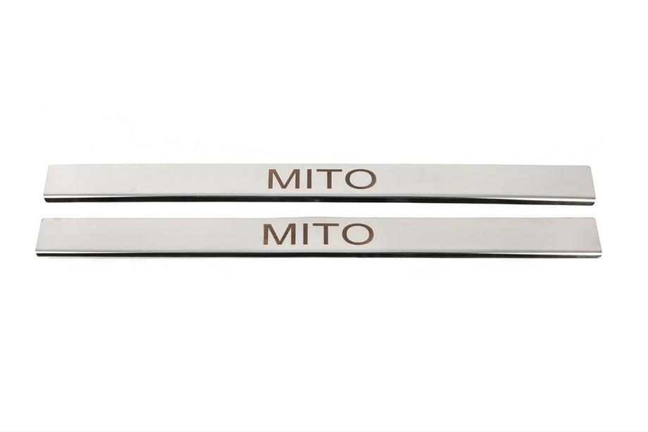 Alfa Romeo MiTo 2008-2018 Einstiegsleisten Abdeckungen (2 Stk, Edelstahl) Image