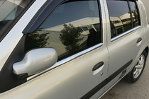 Renault Clio II 1998-2005 Fensterzierleisten Aussen (HB, 4 Stk, Edelstahl) Foto 2