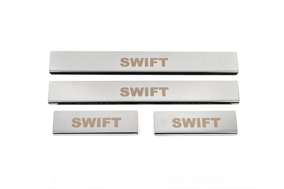 Suzuki Swift 2005-2010 Einstiegsleisten Abdeckung (4 Stk, Edelstahl) Image