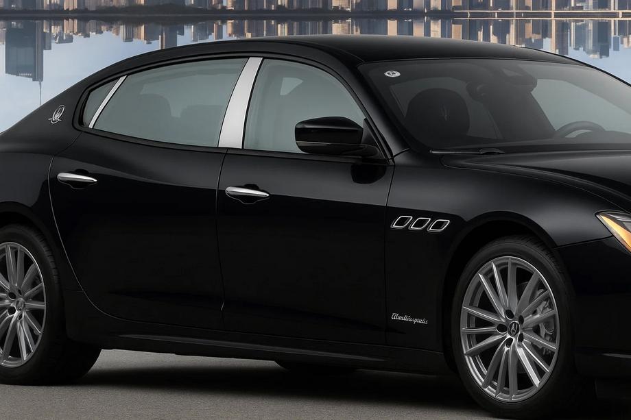 Maserati Quattroporte 2013-2023 Edelstahl Türsäulen Abdeckungen (4 Stk) Foto 1