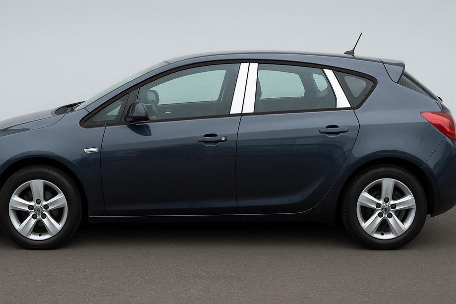 Opel Astra J 2009-2015 Edelstahl Türsäulen Abdeckungen (HB/SD) (6 Stk) Image