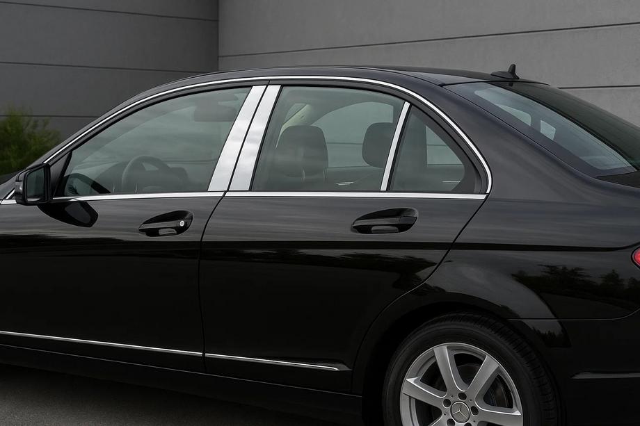 Mercedes C-class W204 2007-2015 Edelstahl Türsäulen Abdeckungen (6 Stk) Foto 1
