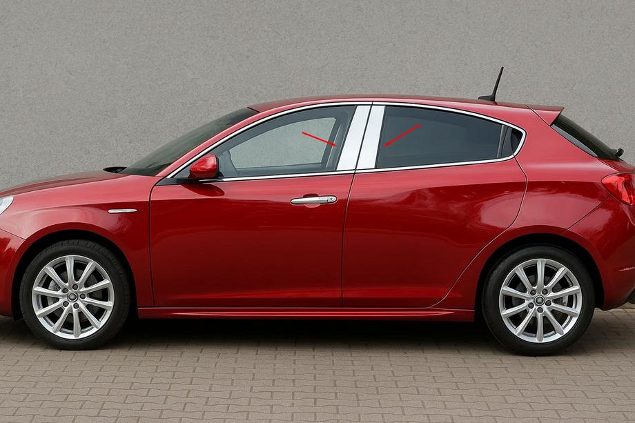 Alfa Romeo Giulietta 2010-2020 Edelstahl Türsäulen Abdeckungen (4 Stk) Image