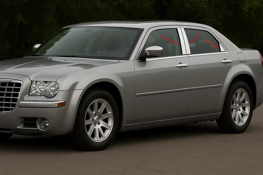Chrysler C300 2004-2011 Edelstahl Türsäulen Abdeckungen (6 Stk) Foto 1