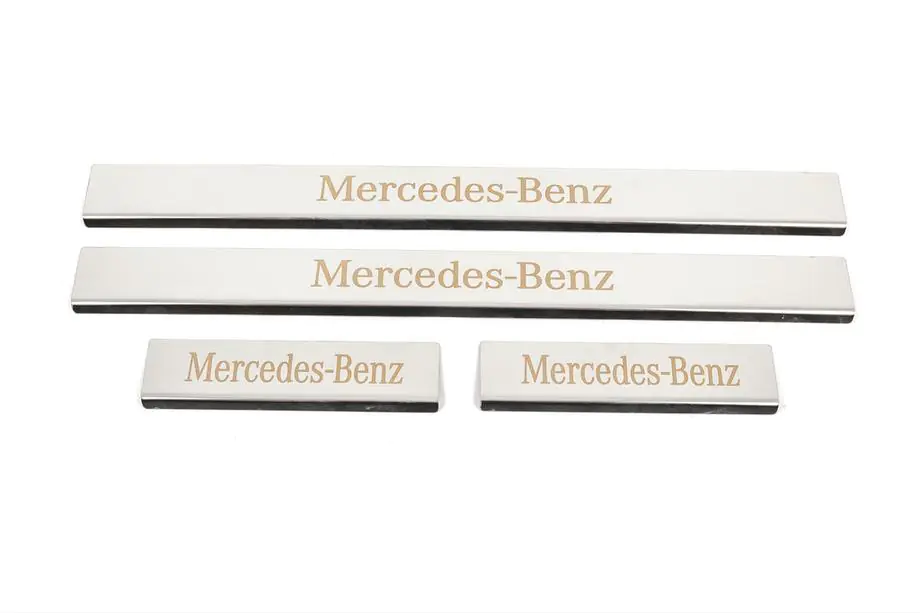 Mercedes C-class W204 2007-2015 Einstiegsleisten Carmos (4 Stk, Edelstahl) Image