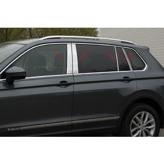 Edelstahl Türsäulen Zierleisten (10 Stk) Volkswagen Tiguan 2016-2023 Foto 1