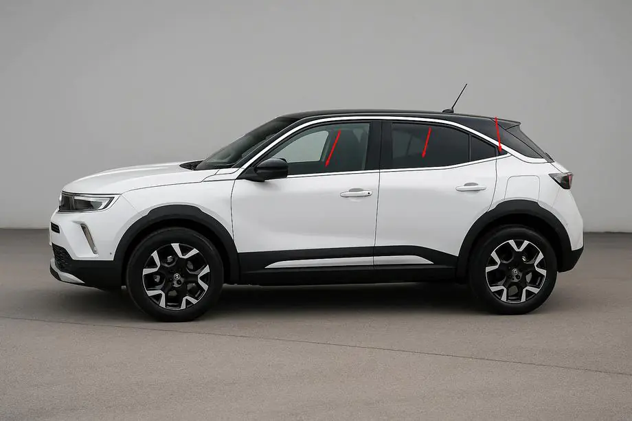 Opel Mokka 2021- Fensterzierleisten Edelstahl (6 Stück) Image